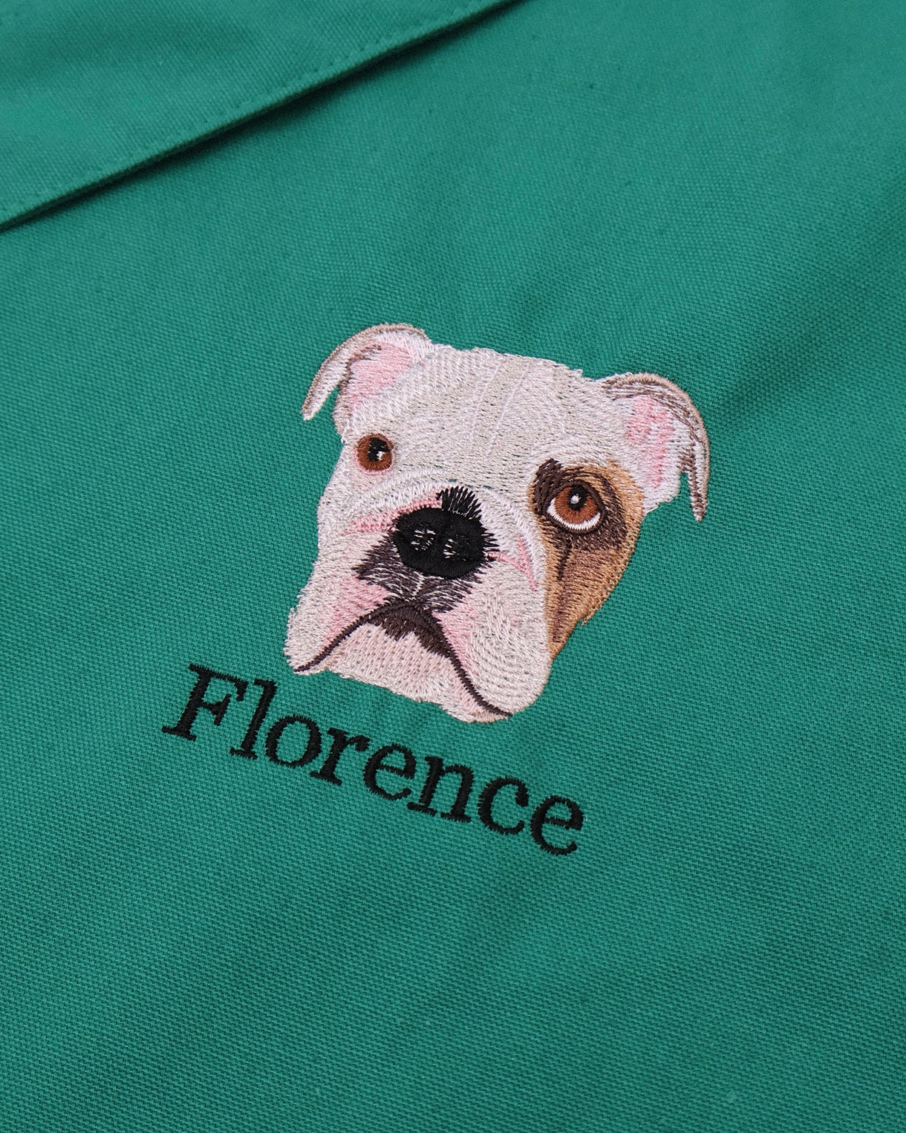 Custom Embroidered Pet Portrait Tote Bag