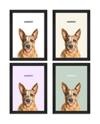 Custom Illustrated Pet Portrait Art