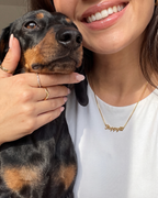 Custom Paw Print Name Necklace