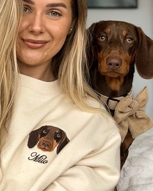 Custom Embroidered Pet Portrait Jumper