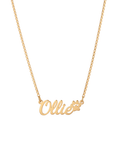 Custom Paw Print Name Necklace