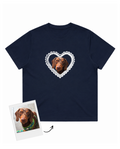 Custom Lace Heart Pet Tee