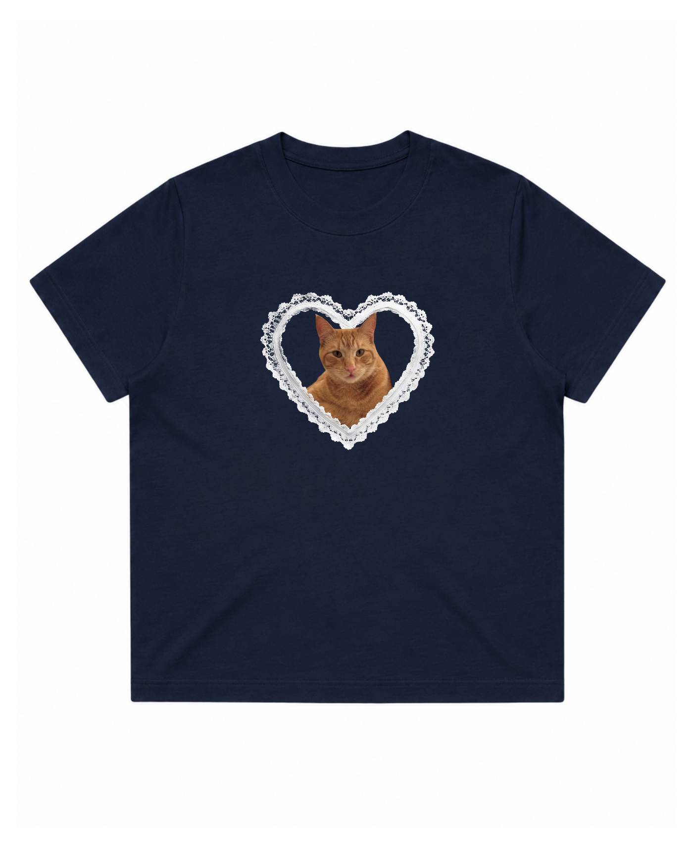 Custom Heart Ruffle Pet Tee