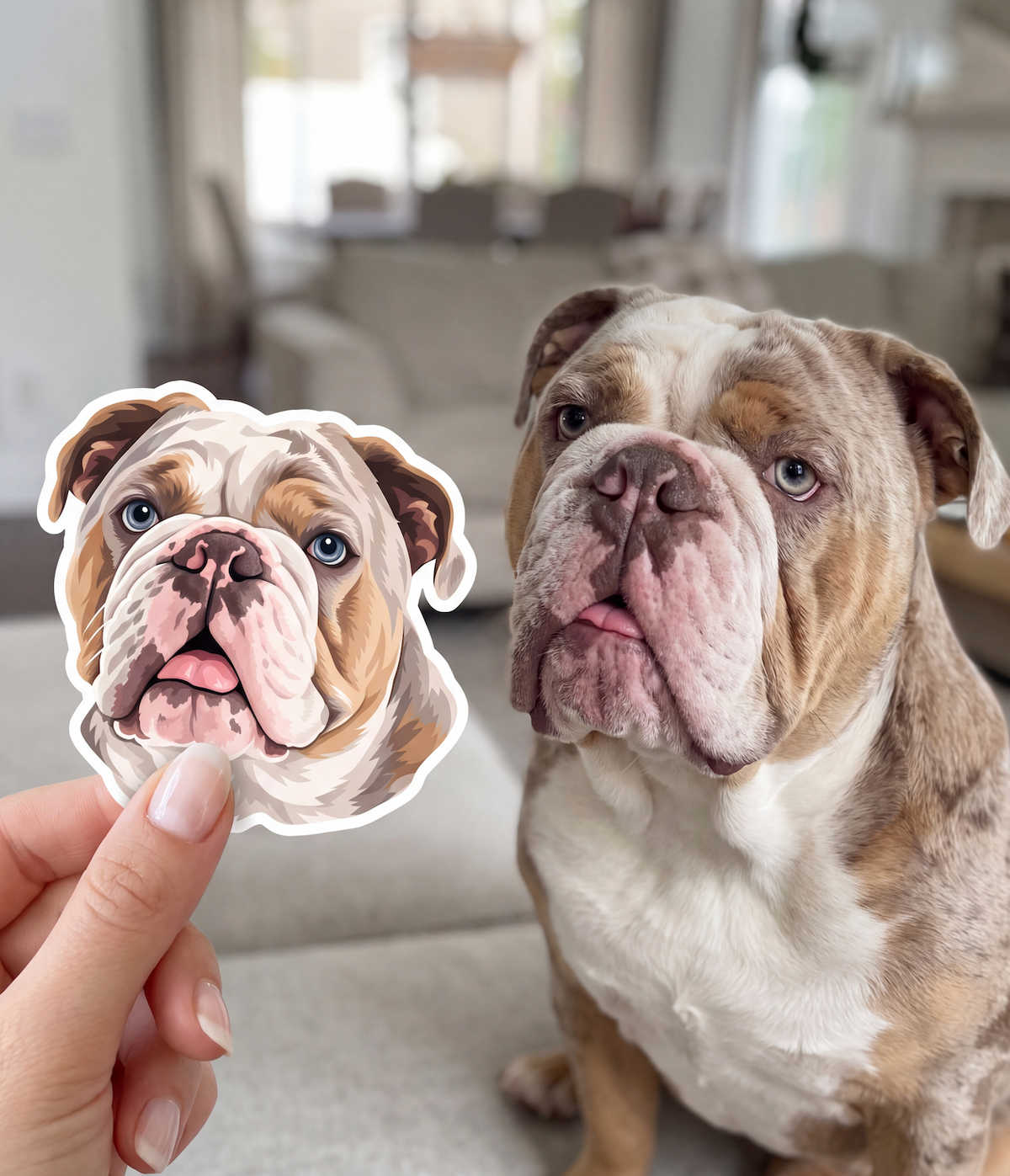 Custom Illustrated Pet Portrait Sticker