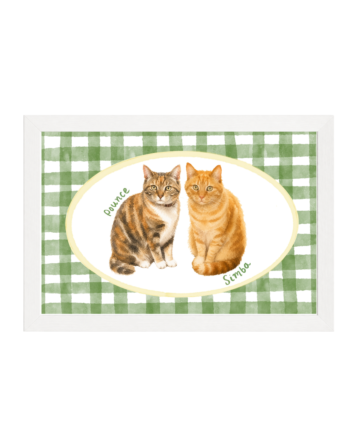 Custom Illustrated Fun Frames Pet Portrait Art