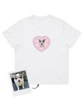 Custom Heart Gingham Pet Tee