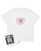Custom Heart Gingham Pet Tee