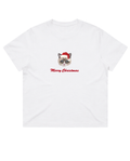 Custom Embroidered Pet Portrait Santa Hat T-Shirt
