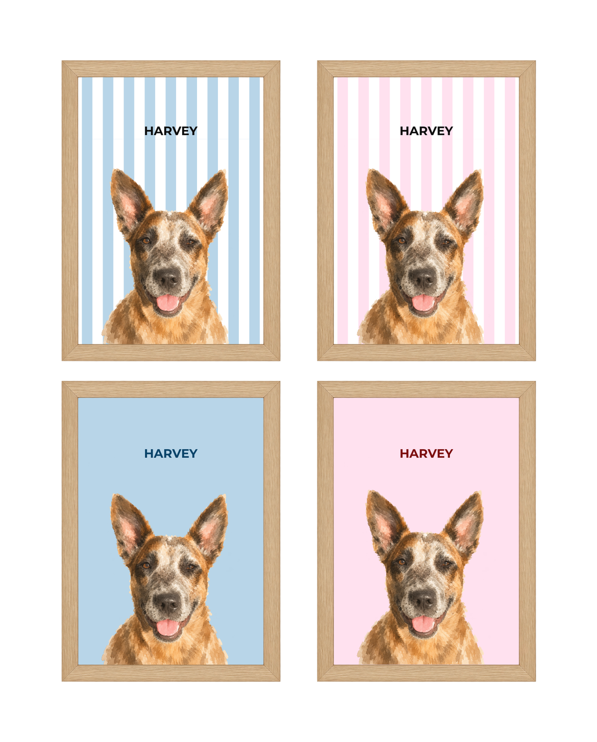 Custom Illustrated Pet Portrait Art