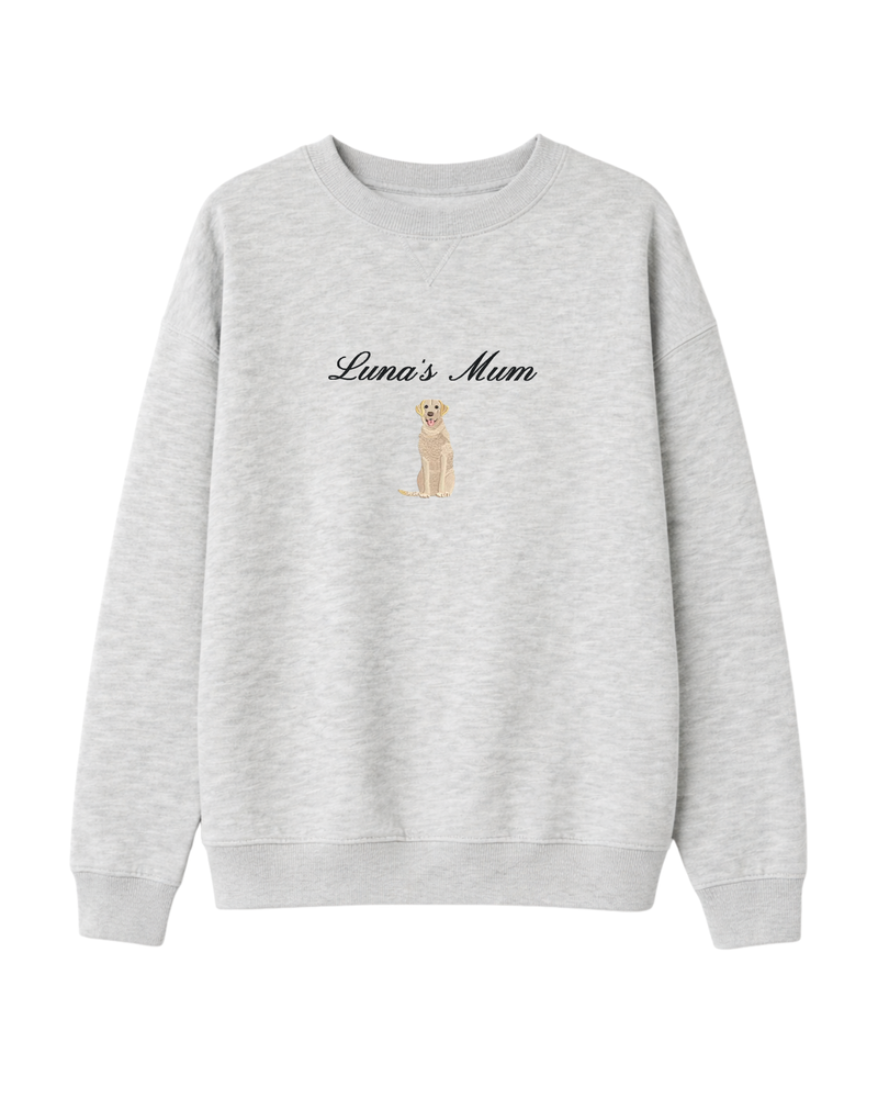 Custom Embroidered Dog Mum Sweatshirt