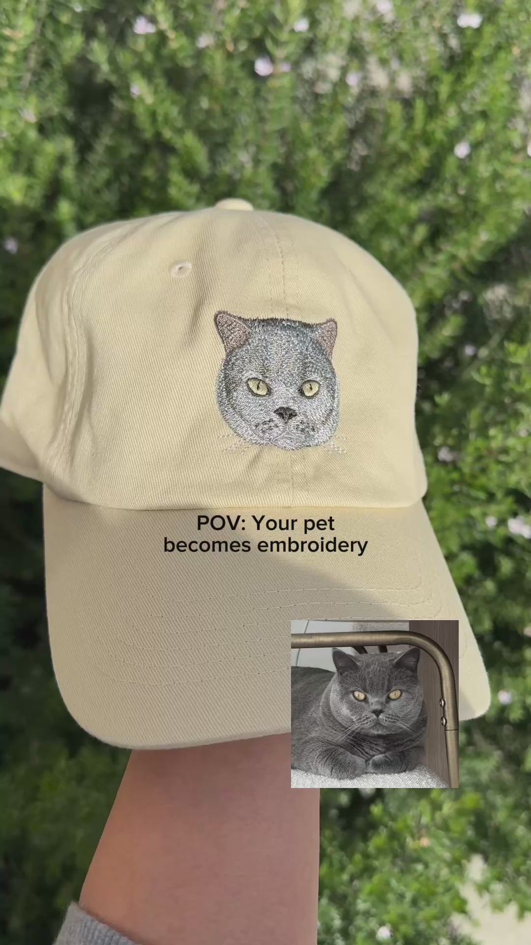Custom Embroidered Pet Portrait Hat